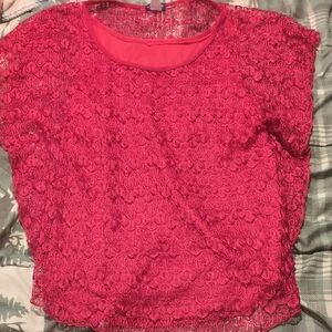 Lavish Red Lace Blouse